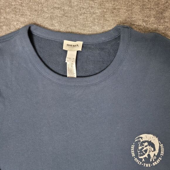 Diesel Umlt-Willy Mens Size M Pullover Jumper Casual Crewneck Blue Sweatshir - Picture 5 of 12